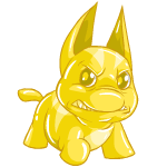 Angry gold poogle (old pre-customisation)