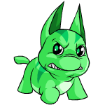 Angry green poogle (old pre-customisation)