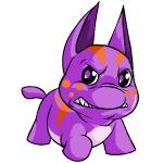 Angry purple poogle (old pre-customisation)