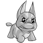 Angry silver poogle (old pre-customisation)