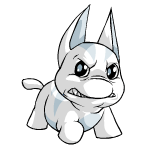 Angry white poogle (old pre-customisation)