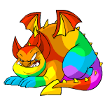 Angry rainbow skeith (old pre-customisation)