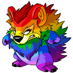 Angry rainbow yurble (old pre-customisation)
