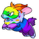 Close Attack rainbow cybunny (old pre-customisation)