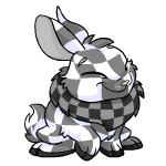 Happy checkered cybunny (old pre-customisation)