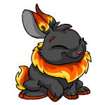 Happy fire cybunny (old pre-customisation)