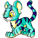 Happy blue kougra (old pre-customisation)