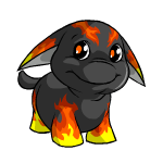 Happy fire poogle (old pre-customisation)