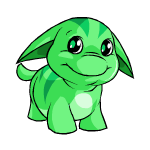 Happy green poogle (old pre-customisation)