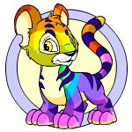 Classic Background rainbow kougra (old pre-customisation)