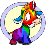 Classic Background rainbow moehog (old pre-customisation)