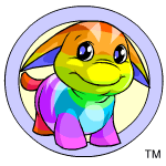 Classic Background rainbow poogle (old pre-customisation)