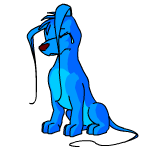 Sad blue gelert (old pre-customisation)