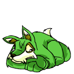 Sad green lupe (old pre-customisation)