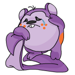Sad purple meerca (old pre-customisation)