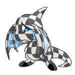 Sad checkered shoyru (old pre-customisation)