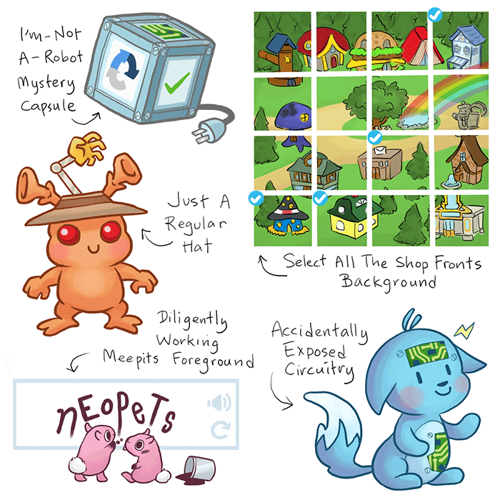 Neopets - The Meepits are taking a quick break from world domination to  check out the new Munching Meepits Gift Box Mystery Capsule, which is  available now in the NC Mall! 🐿🎁