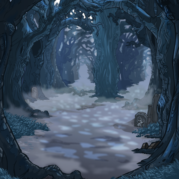 spooky forest path