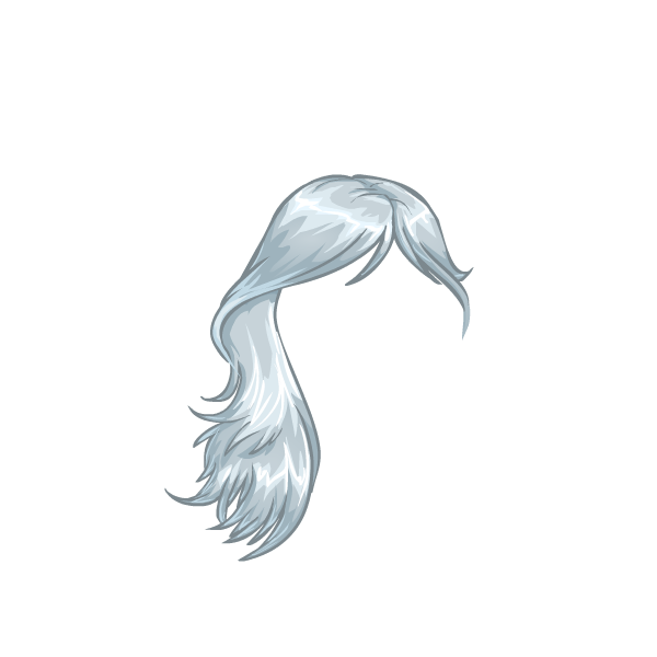 Long Charming Grey Wig Infinite Closet Neopets customization