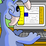 Blumaroo on a computer