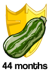 44 Months: The 'Guess the Weight of The Marrow' daily, infront of a golden user shield