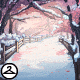 Thumbnail for Snowy Path Along the Cherry Blossoms Background