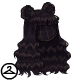 Thumbnail for Long Black Curly Two Buns Wig