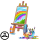 Painting Rainbows on an Easel Trinket