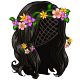 Thumbnail for Dyeworks Black: Crown of Flowers Spring Wig