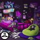 Thumbnail for Emo Neon Bedroom Background