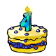  Mini Blueberry Birthday Cake