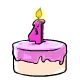 Mini Raspberry Birthday Cake - r180