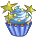 Starry Blue Birthday Cupcake