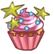 Starry Pink Birthday Cupcake