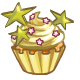 Starry Yellow Birthday Cupcake