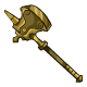 This extra special war hammer has been plated with gold.