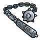 If you can press the right button, this mace also opens up into a set of manacles to chain down your enemies!