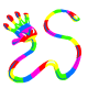 Rainbow Sticky Hand