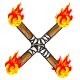 Ryshu Fiery Attack Cross