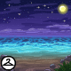 Bioluminescent Beach Background