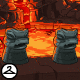 Did those statues just move? No, its just the light casting off from the molten lava...