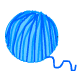 Blue Yarn Ball - r180
