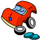 Broken Red Toy Car - r180