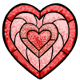Heart Shaped Stained Glass Window - r92