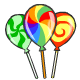Balloon-Shaped Rainbow Candy