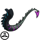 This tail is purple and black and menacing...
