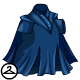This formal blue robe comes with a trendy cape attached.