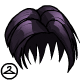 This dark wig has a purple sheen to it.