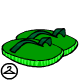 Green Grundo Flip Flops