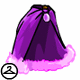 A pretty velvet cloak with feather trim is sure to dress up any outfit.